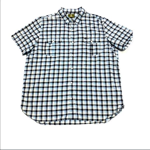 Timberland Short Sleeve Button Down Plaid Shirt - Picture 6 of 6
